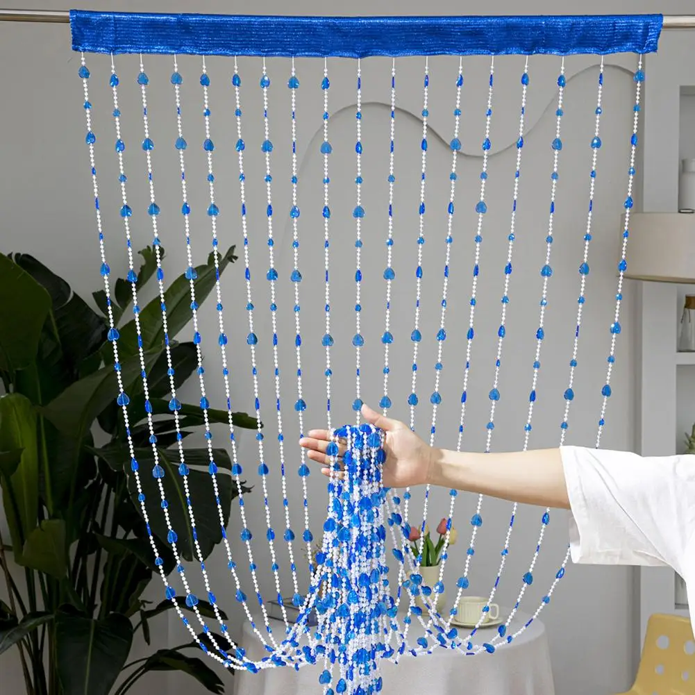 Liefde Hart Kralen Gordijn Decoratieve Kraal String Gordijn Kwastje Scheidingswand Scherm voor Deuropening Woonkamer Bruiloft Decor