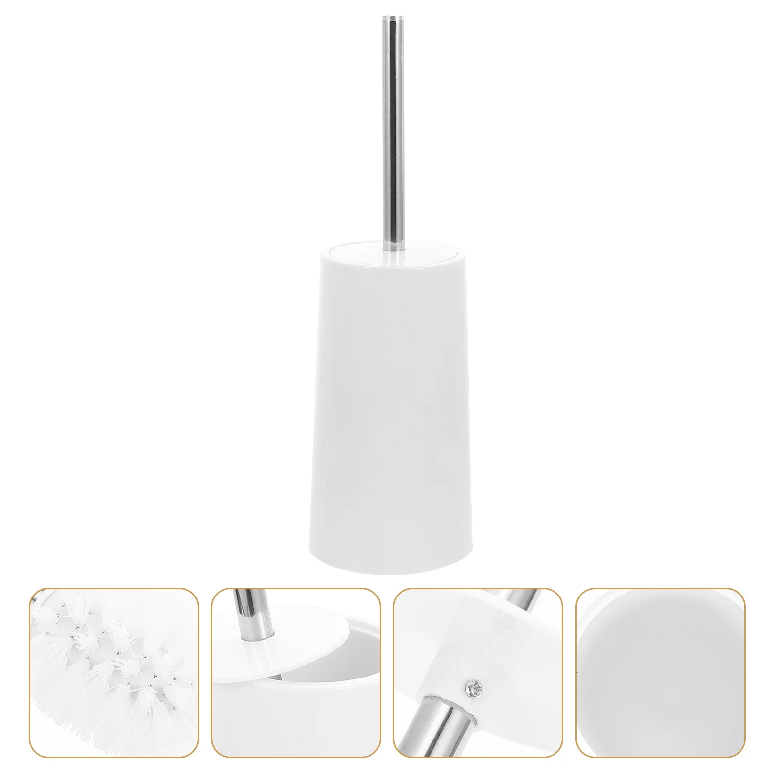 

1 set Toilet Brush Plastic Non-Slip Handle Bowl Brush With Holder For Bathroom Hotel Office Cleaning Supply Toilet Bowl Cleaner