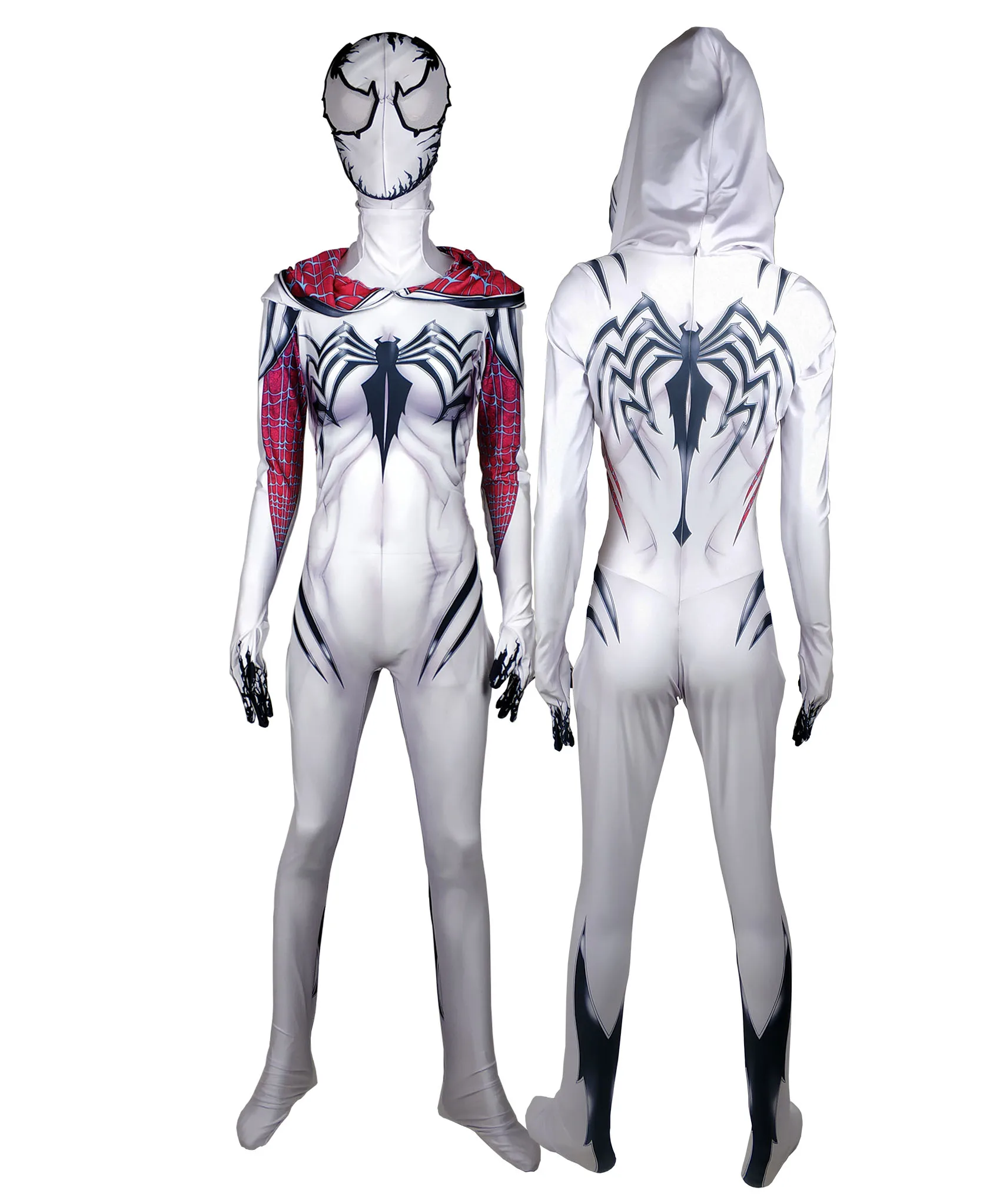 Halloween Gwen Stacy Spiderman Cosplay Kostüm Anti-Gwenom Weibliche Mädchen Frau Superhero Zentai Bodysuit Erwachsene Kinder Overall