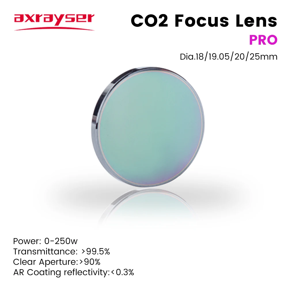 Axrayser CO2-Fokussierlinse USA CVD China PVD ZnSe Durchmesser 15 18 19,05 Brennweite 38,1 50,8 63,5 für CO2-Laser-Gravur- und Schneidemaschine – Detail 4