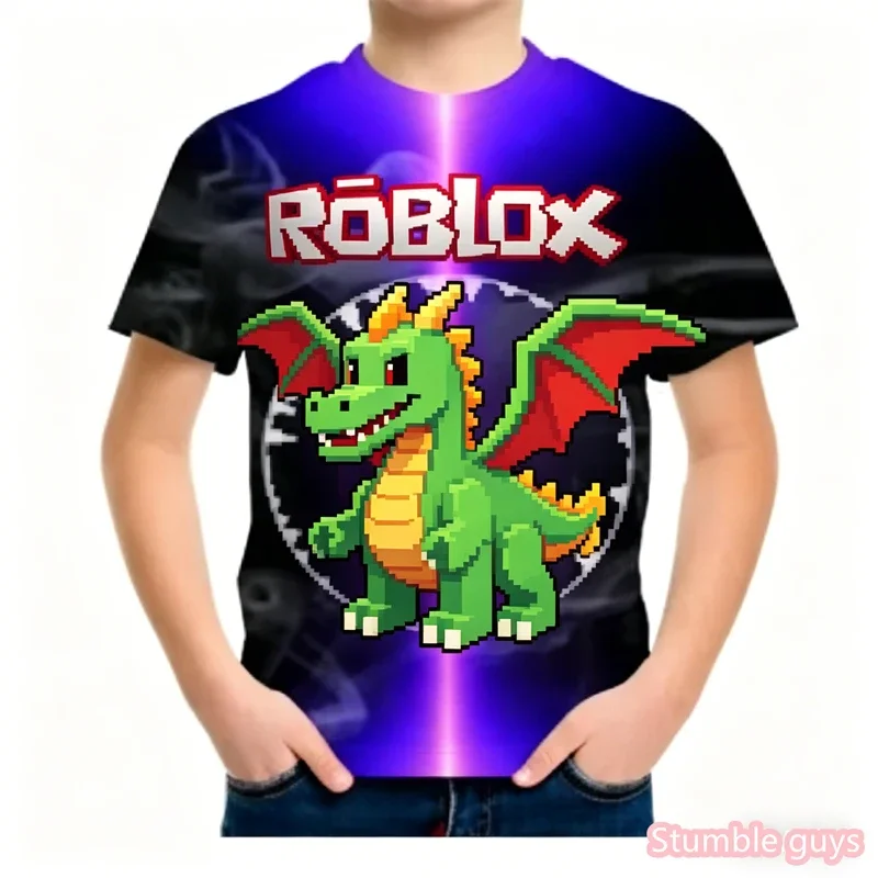 Fashion Game Roblox T Shirt For Boys Casual Summer Kids Girl