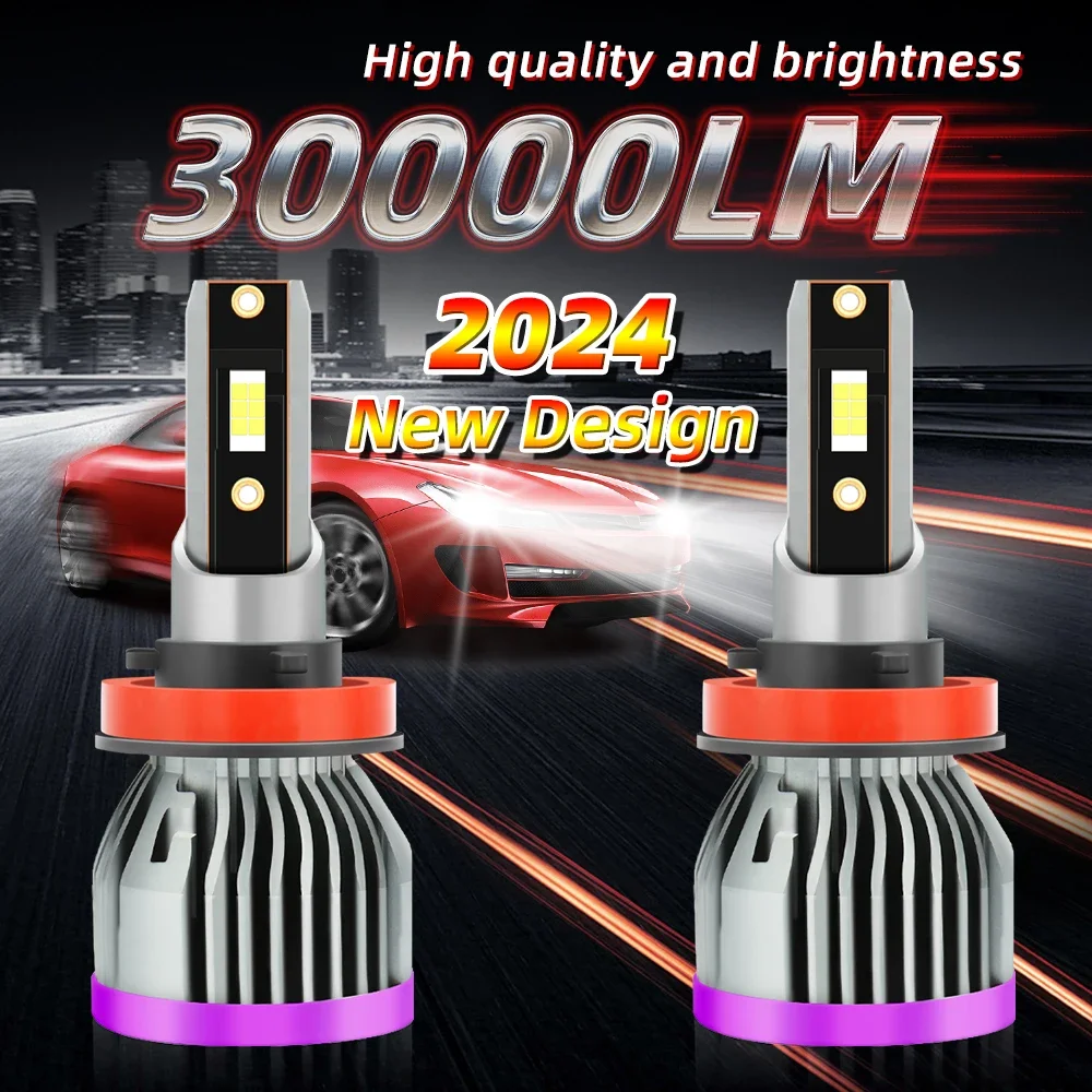 

2pcs 9005/HB3 9006/HB4 H1 H7 H11 LED Headlights 9007 H4 H13 6500K White Bulbs Hi-Lo Beam Enhanced Visibility For Safe Driving