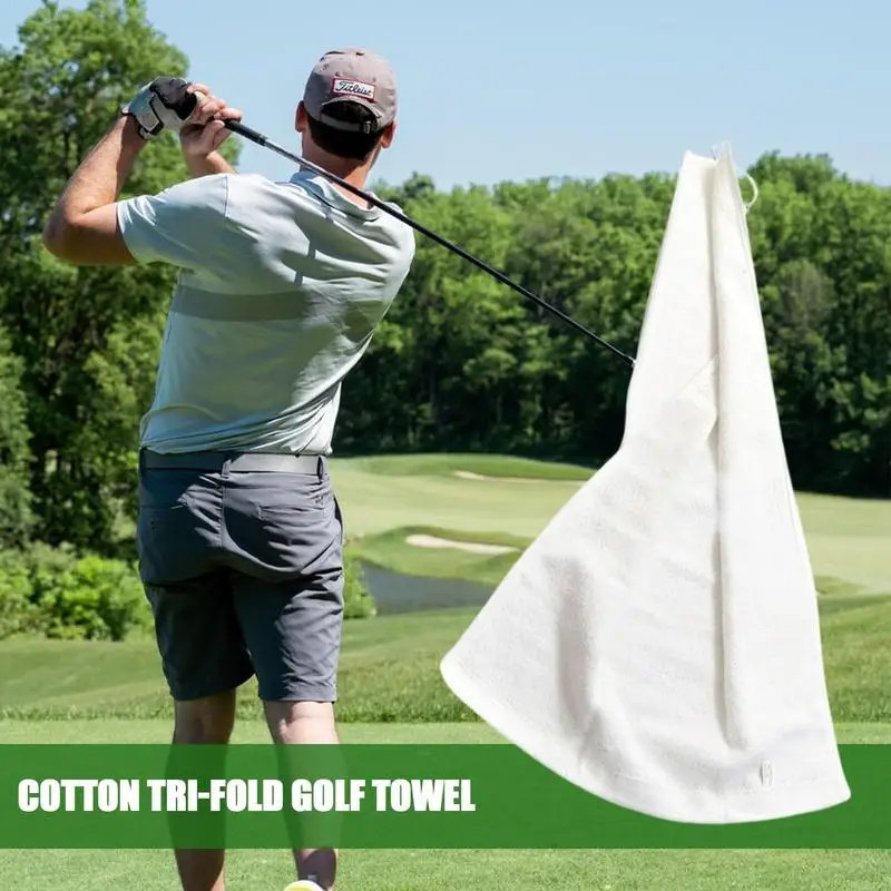 Golf Towel For Golf Bag Portable Golf Towel Tri-Fold Golf Towel Golf Accessories For Family Friends Collegues Golfers