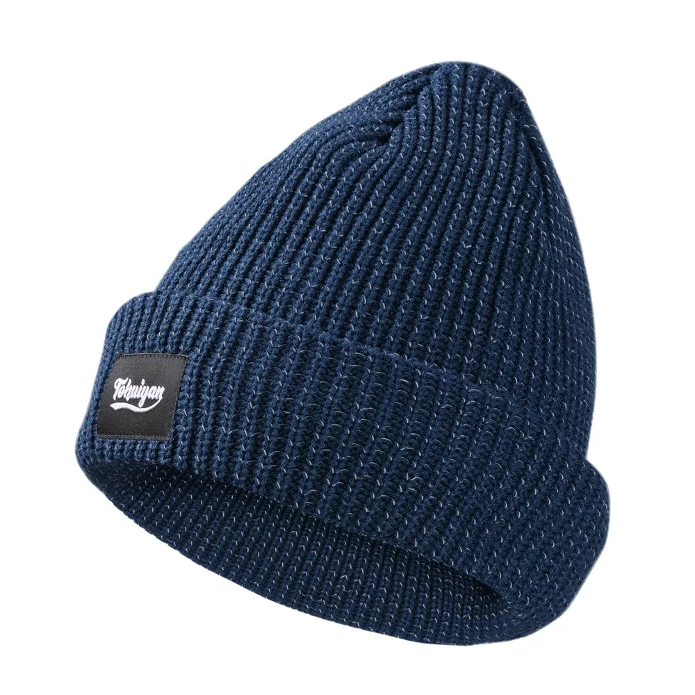 Breathable Reflective Beanie Stretch Reflective Knitted Hat Enhanced Visibility Reflective Safety Sports Reflective Hat Unisex
