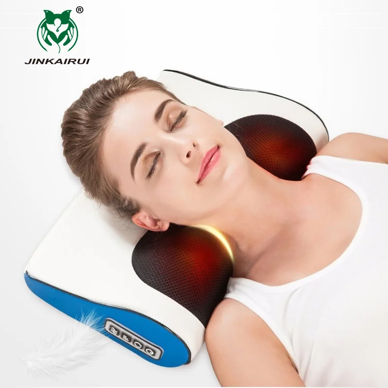 Infrared Heating Neck Shoulder Back Body multifunctional  Massage Pillow Shiatsu Massager Device Cervical healthy Massageador