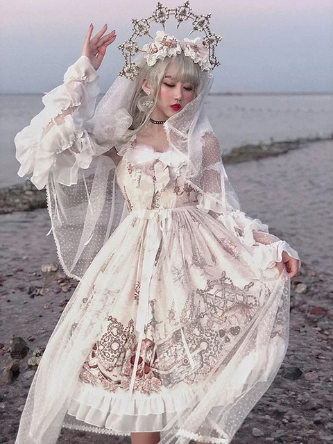 Gothic Lolita Dress Bows Ruffles Skeleton French Retro Lolita Princess Lolita Jsk Dress Lolita Collection AliExpress