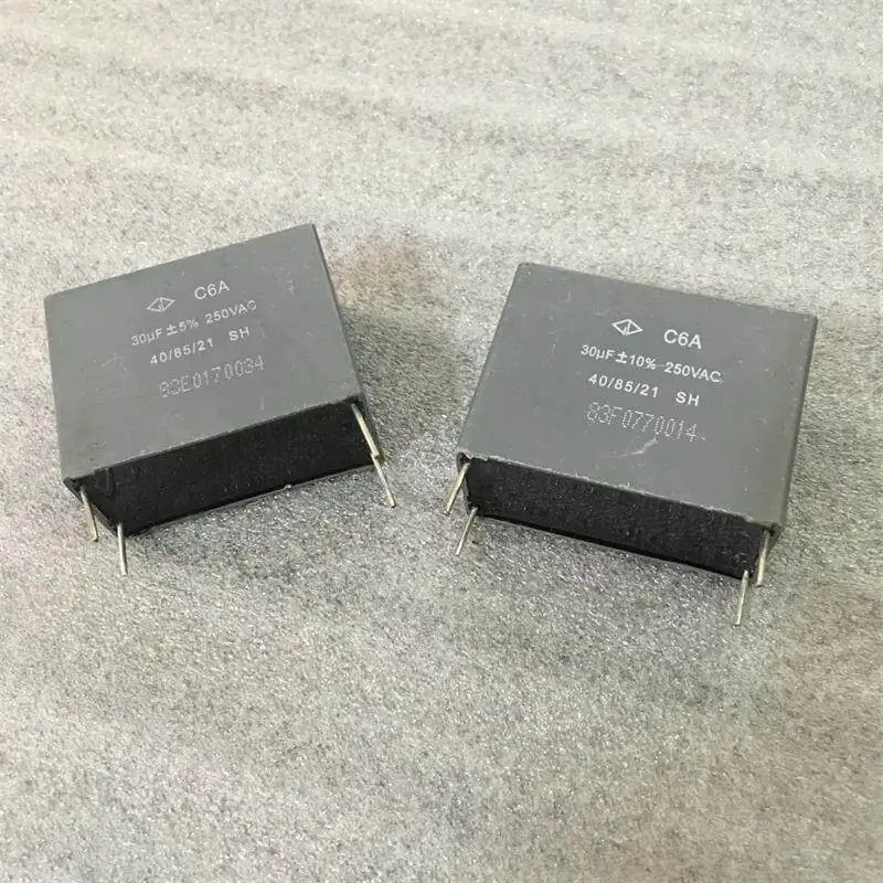 10pcs  Metallized Film Capacitor C6A for High Frequency Switching, GD 30UF 250VAC Replace DC 800V Non-polar