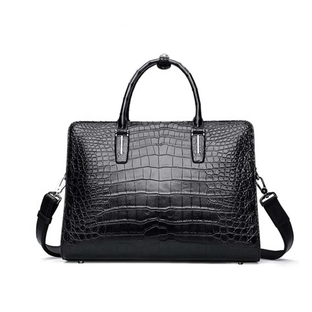 hanlante men crocodile leather handbag male briefcase  business  leisure  handbag  Single shoulder bag office bag