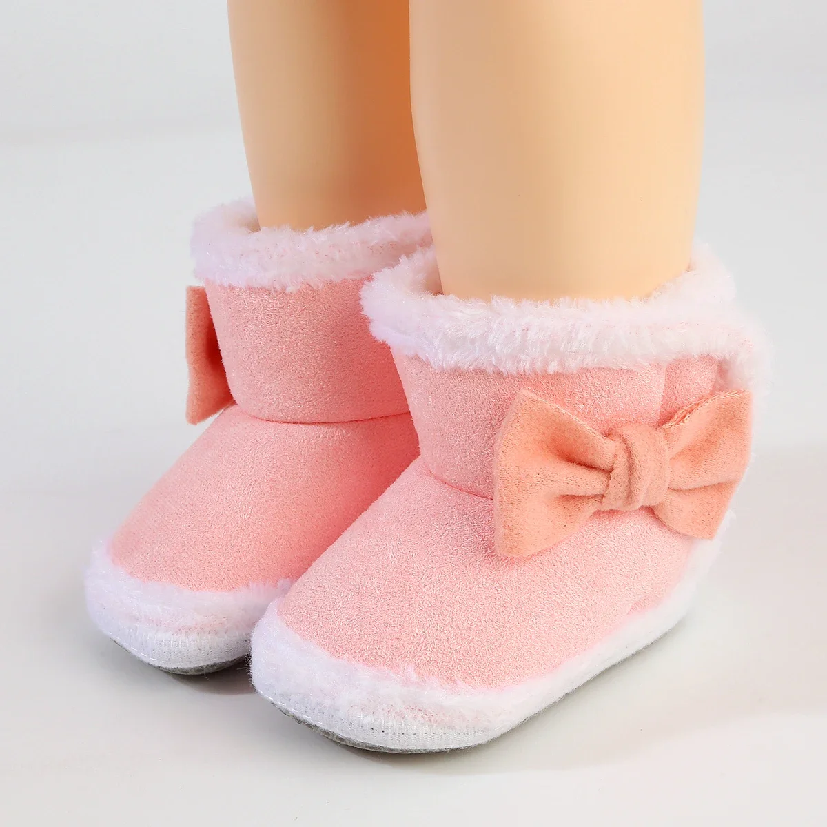 Newborn Baby Boots Shoes Cute Cartoon Boy Girl Toddler Winter Plush Snow Booties Warm Infant Crib Shoes Infant First Walkers