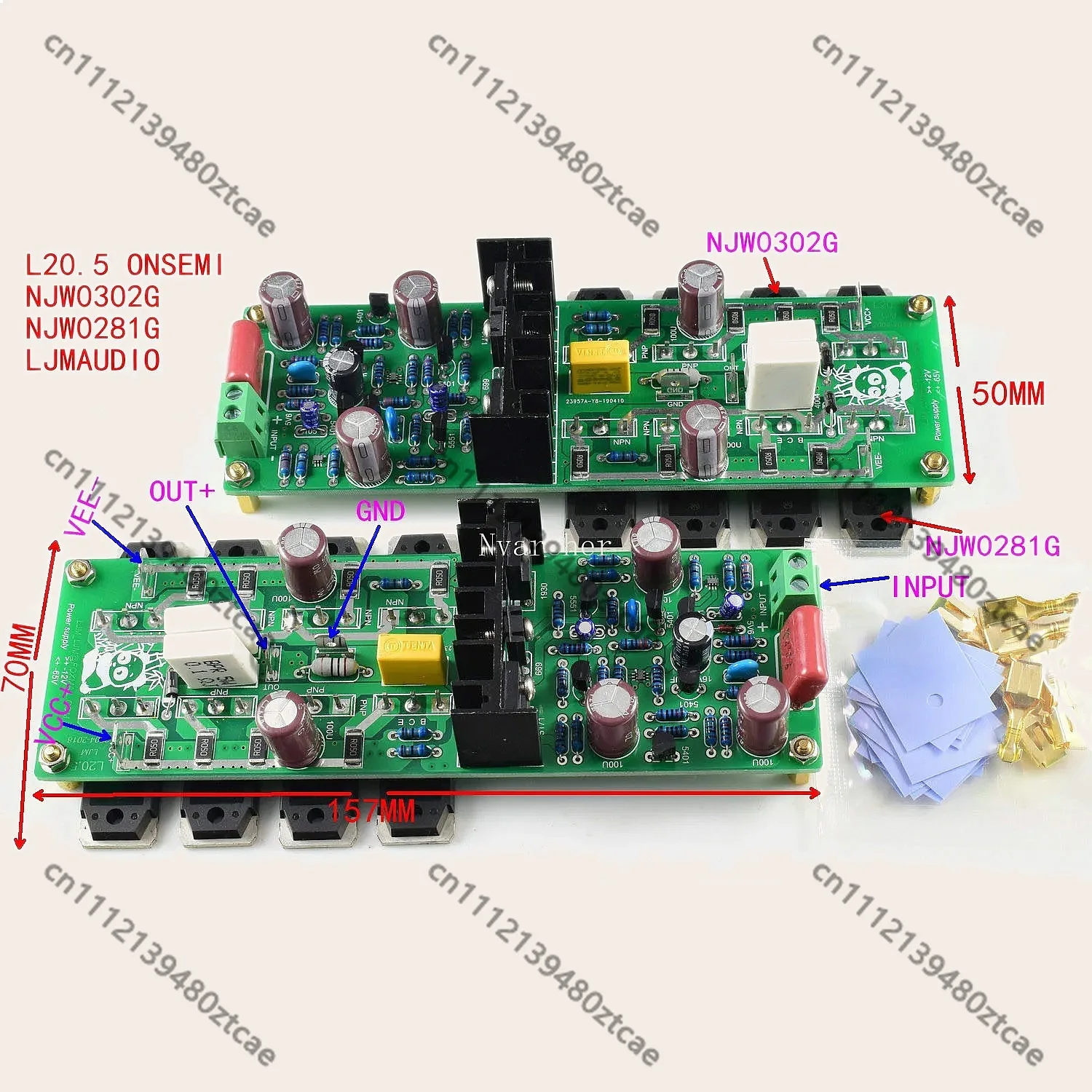 2PCS L20.5 Dual Channel Amplifier Board LJM HI-END Ultra-low Distortion DIY Finished Boards for HiFi Speaker