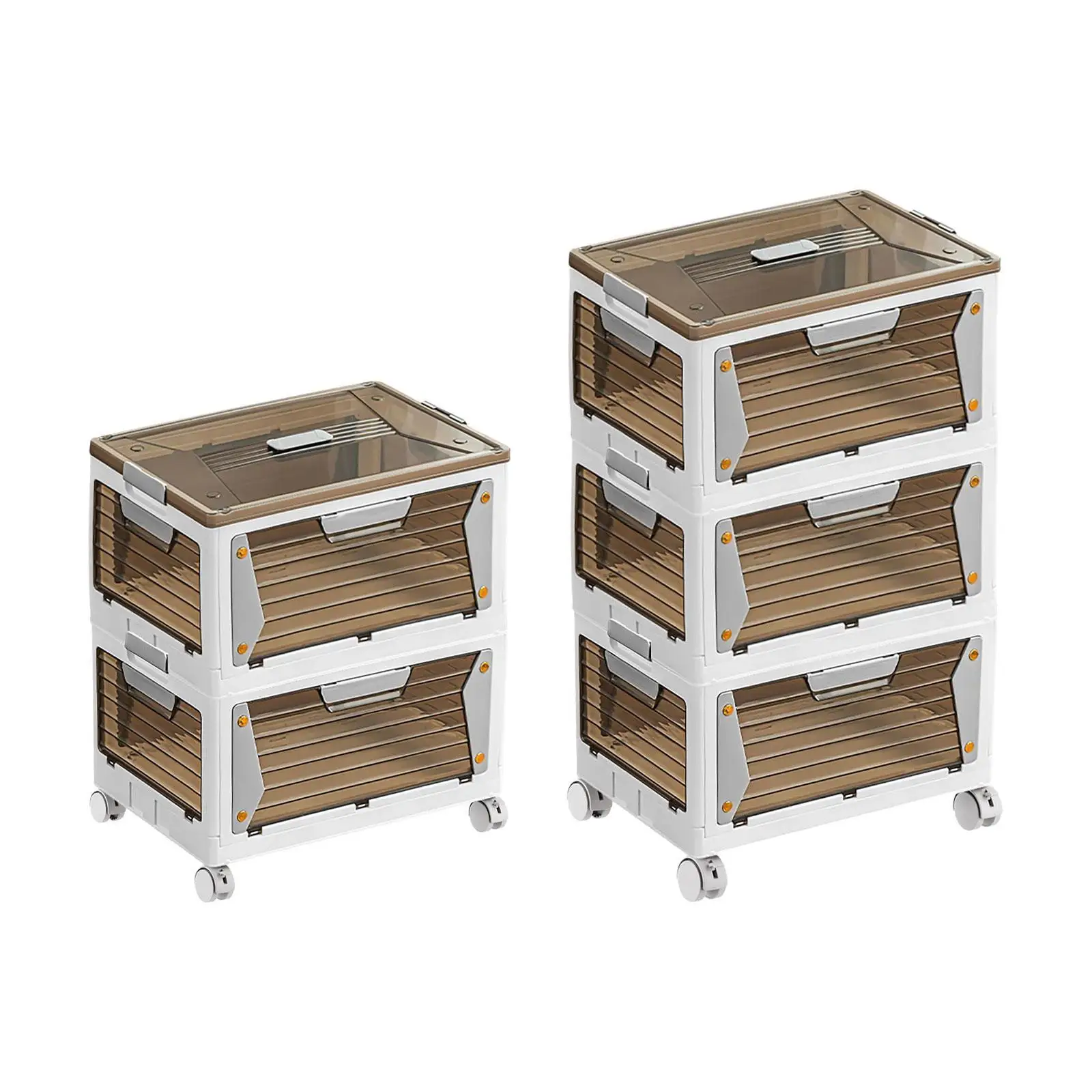 Storage Box Space Saving Snacks Sheets Open Front Rolling Storage Container for Kitchen Office Drawing Room Apartment Farmhouse
