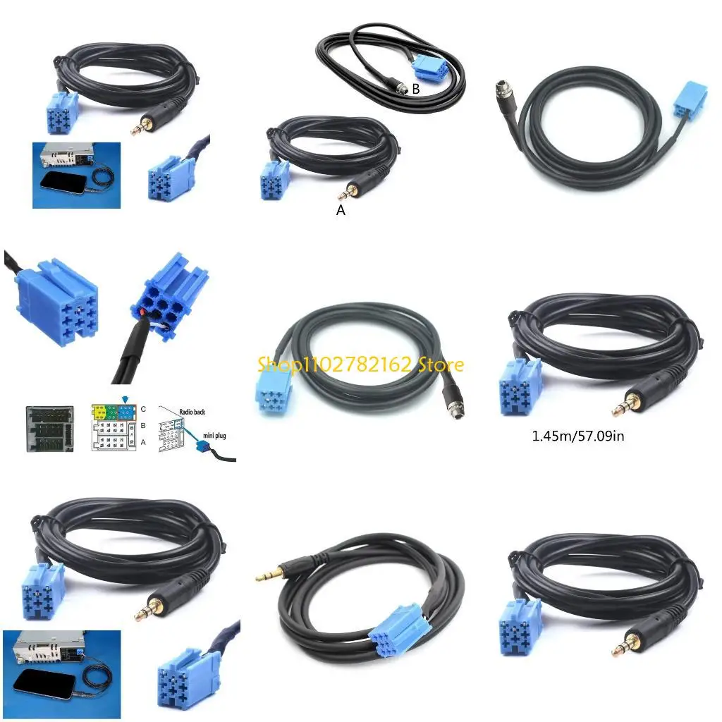 

547B Replacement Cable 3.5mm Adapter Auto Accesssory AUX in Cable