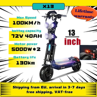 EU Express Duty Free Toursor X1310000W Electric Scooter 13 Inch72VOff-Road Adult Electric Scooter Foldable electric scooter bike