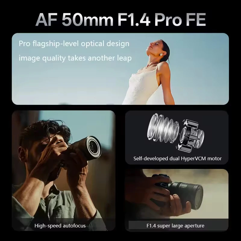 VILTROX AF 50mm F1.4 PRO Full-Frame Large Aperture Prime Camera Lens with HyperVCM motor for Sony E-Mount Camera Metal Design