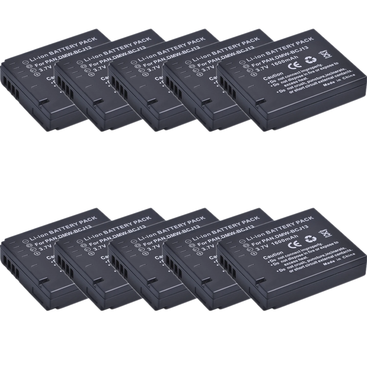 

10Pcs DMW-BCJ13 Battery for Panasonic DMWBCJ13 DMW-BCJ13E DMW-BCJ13PP Lumix DMC-LX5, DMC-LX7 Leica BP-DC10, BP-DC10-E, BP-DC10-U