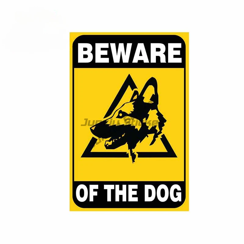 Warning Sticker Beware of The Dog Decal Sign Waterproof Car Styling Decor Reflective Sunscreen