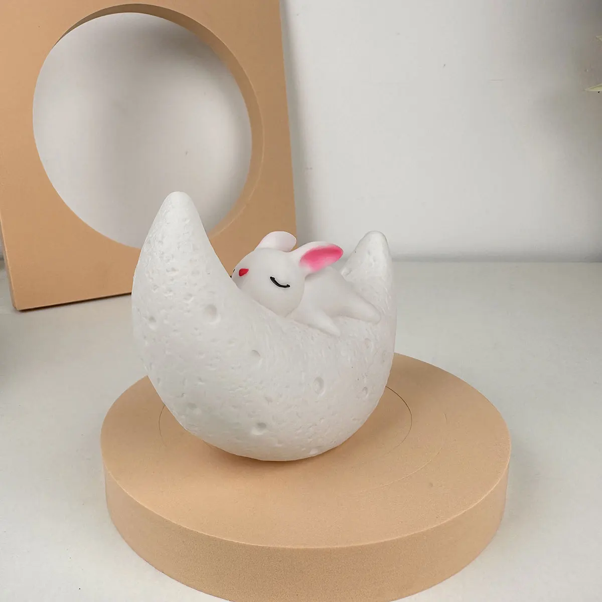 Moon Rabbit Night Light Bedroom Bedside Atmosphere Light Cute Creative Desktop Decoration Soft Light Night Light Sleep Light