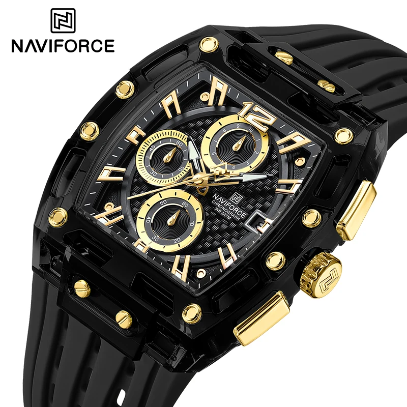 

Top Luxury Brand NAVIFORCE Watch for Men Waterproof and Shockproof Sport Chronograph Quartz Digital Wristwatch Relogio Masculino