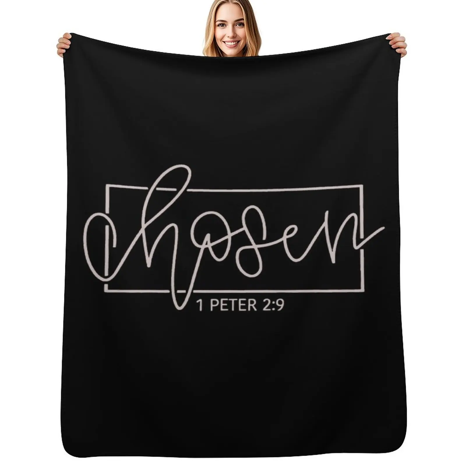 Chosen 1 Peter 2:9 Throw Blanket Cozy Throw Blanket Birthday Gift for Him Her