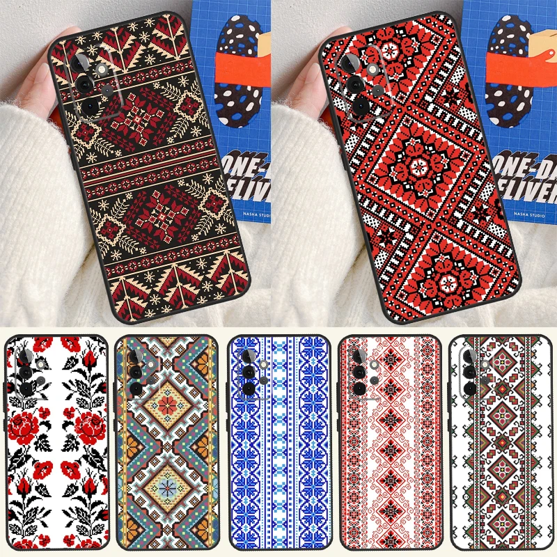 Ukrainian Pattern For Samsung Galaxy A52 A52S A32 A12 A22 A72 A21S A50 A70 A71 A51 A33 A73 A53 Cover Case