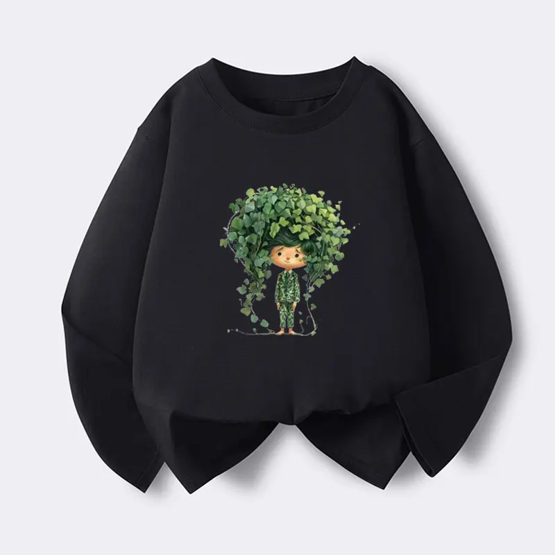 

Футболка с графическим принтом для маленьких мальчиков, хлопковые черные топы, футболка 2025 года, новая осенняя повседневная детская футболка с героями мультфильмов для подростков 6, 8, 10, 12 лет