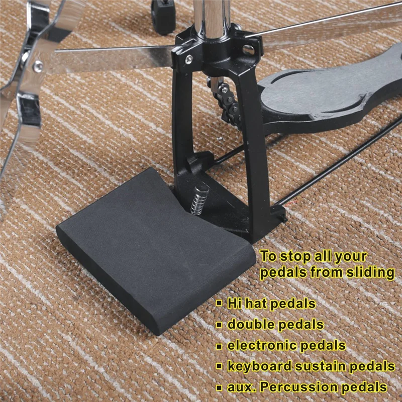 

2 шт. барабанный блок, аксессуар для барабанной установки хай-хэта для двойной педали, подставка для хай-хета, педаль клавиатуры, педаль электрического бас-барабана-B60B