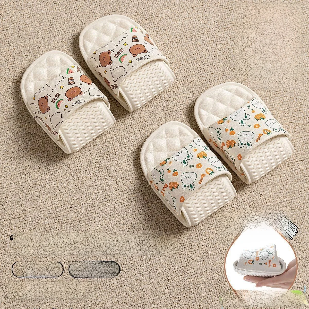 

Новые портативные одноразовые детские тапочки с мультяшным рисунком 2026 года, для путешествий, для родителей и детей, нескользящие, с мягкой подошвой, шлепанцы, домашние тапочки