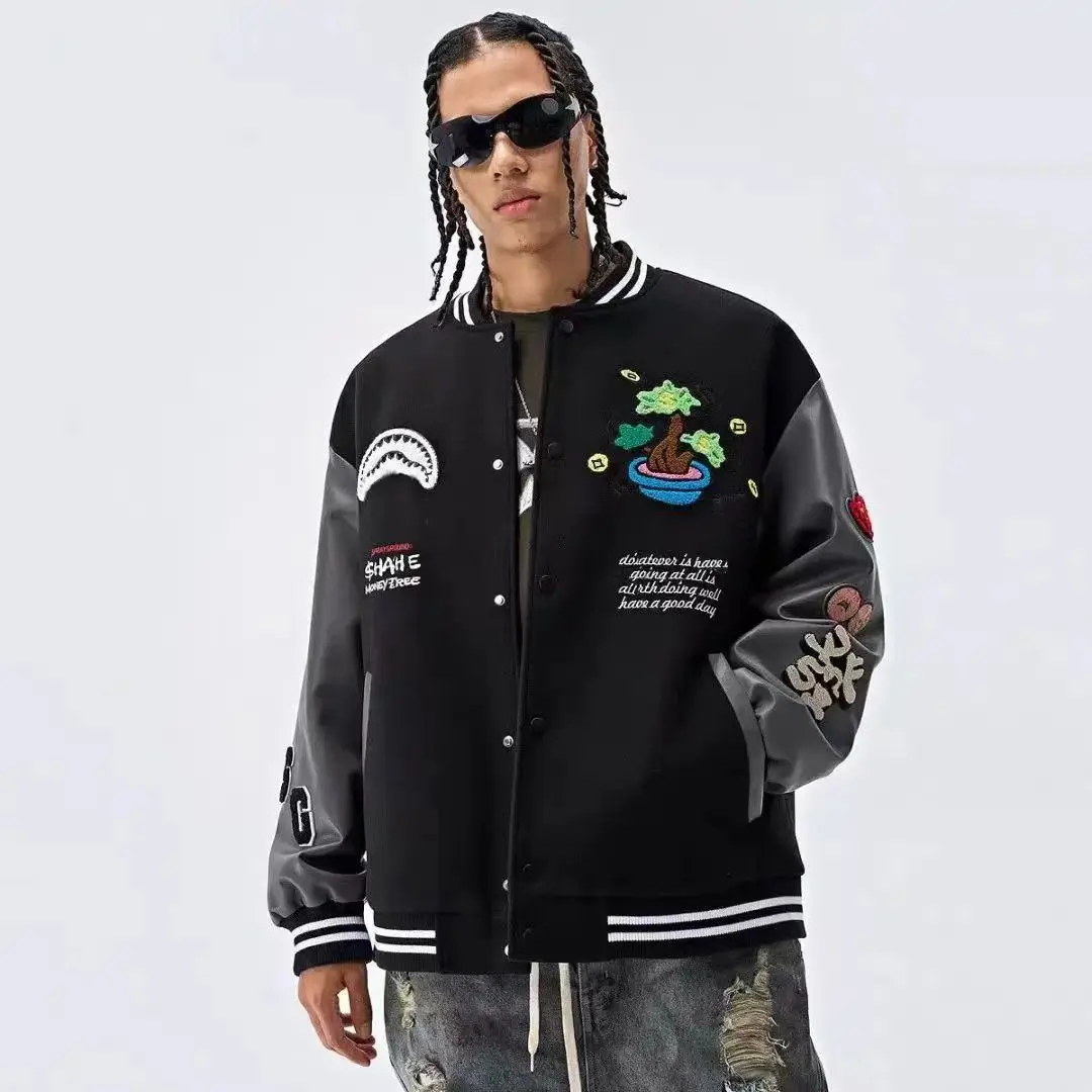 

Extra Large 300 Pou American Sle Money Tree Baseball Jaet ex Spring Autumn High Street Couple's Jaet