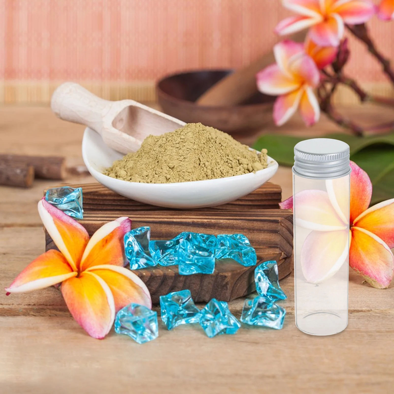 

30Pcs Empty Glass Bottles with Lids Small Transparent Vials for Storing Medicine Herbs Spices Kitchen Pantry Organization 50Ml