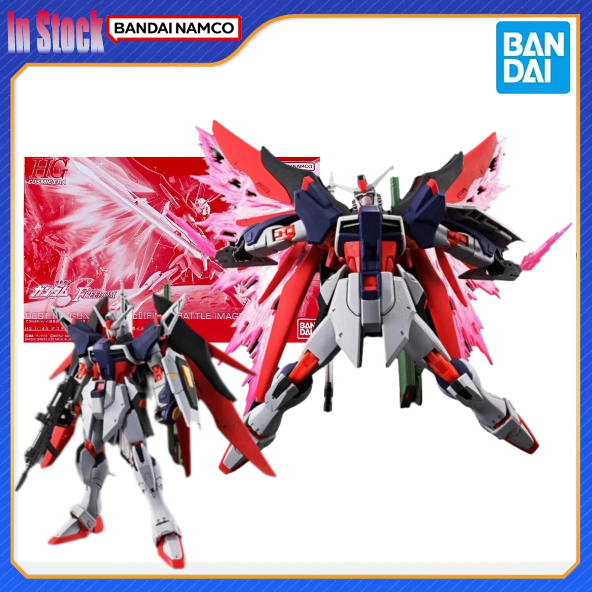 ของแท้จากบริษัท Bandai อนิเมะ GUNDAM HG 1/144 DESTINY GUNDAM SpecⅡ โมเดลฟิกเกอร์แอคชั่น ชุดประกอบของเล่น ของขวัญสำหรับเด็กผู้ชาย โมเดลอนิเมะของแท้