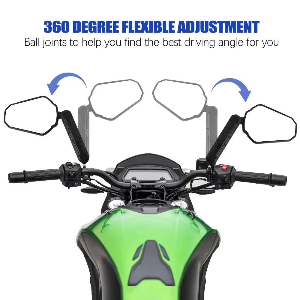 2 PCS/SET Motorcycle West Wind Rearview Mirror Foldable Adventure Side Mirrors For BMW R9t S1000XR F 800 R Nine T F 900 R XR