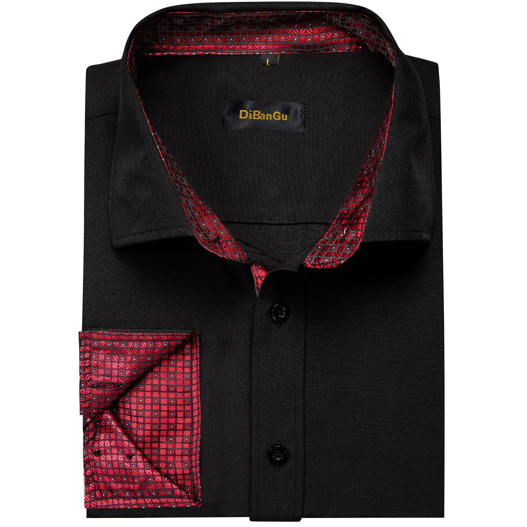 Black Classic Party Shirt For Men Spring Autumn Long Sleeve Blouse Luxury Fashion Men Shirt Button Down 2022 Brand Male Tops