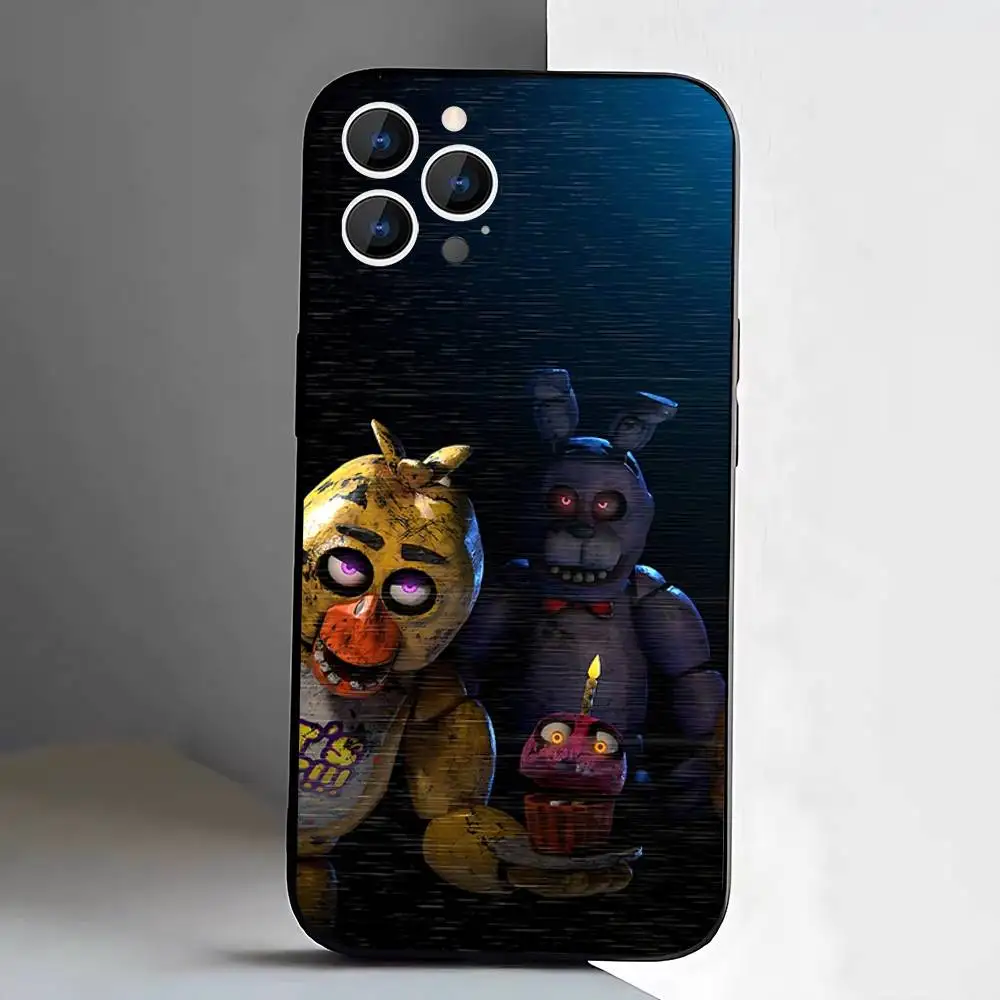 حافظة هاتف F-Fnaf من Five-Nights-At-Freddys لهاتف iPhone 17,16,15,14,13,12,11,Pro,XS,Max,XR,Plus,E,SE4,غطاء ناعم أسود صغير #3