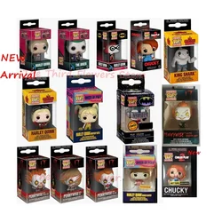 Funko POP Pennywise Ghost Face Chucky Joker Harley Quinn Roller Skater Keychain Action Figures Collection Model Toys For Gift