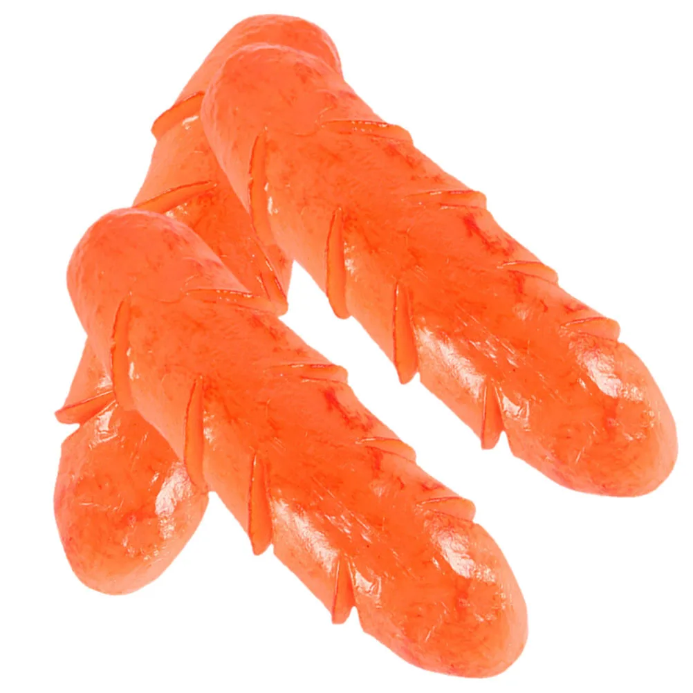 3pcs Fake Roasted Sausage Realistic Pvc Food Prop For Bakery Restaurant Display Decor Simulation Hot Dog Artificial Food