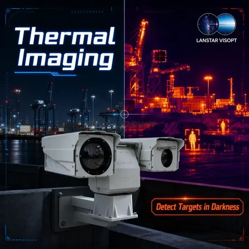 wmwmnu Long Distance Bi-Spectral PTZ Thermal Dual Lens Day Night Optical Equipment IP66 All-Time Target Observation
