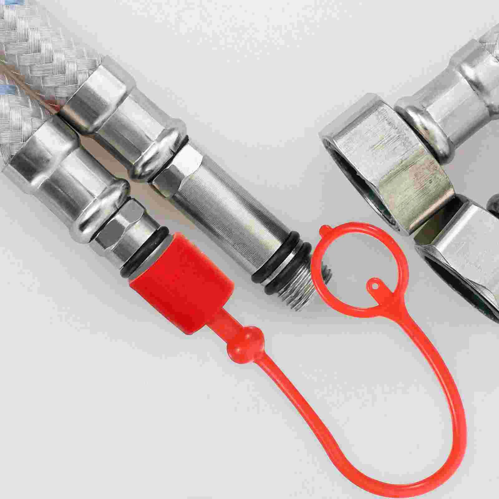 8pcs ISO7241A Hydraulic Quick Coupling Dust Caps 1 2inch Yellow Red AntiDust Fittings Hydraulic Parts