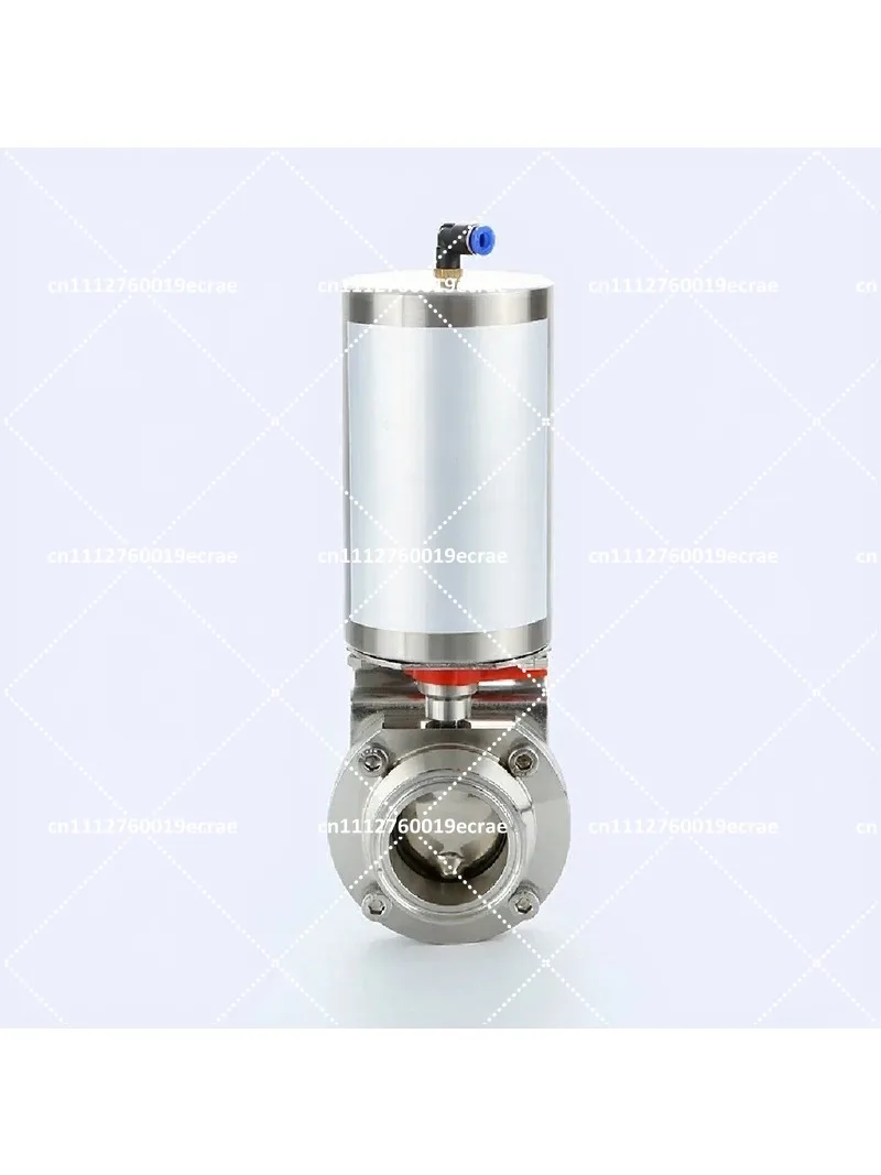 304 Stainless Steel Quick Load Pneumatic Butterfly Valve Single Action Clamp Vertical Chuck