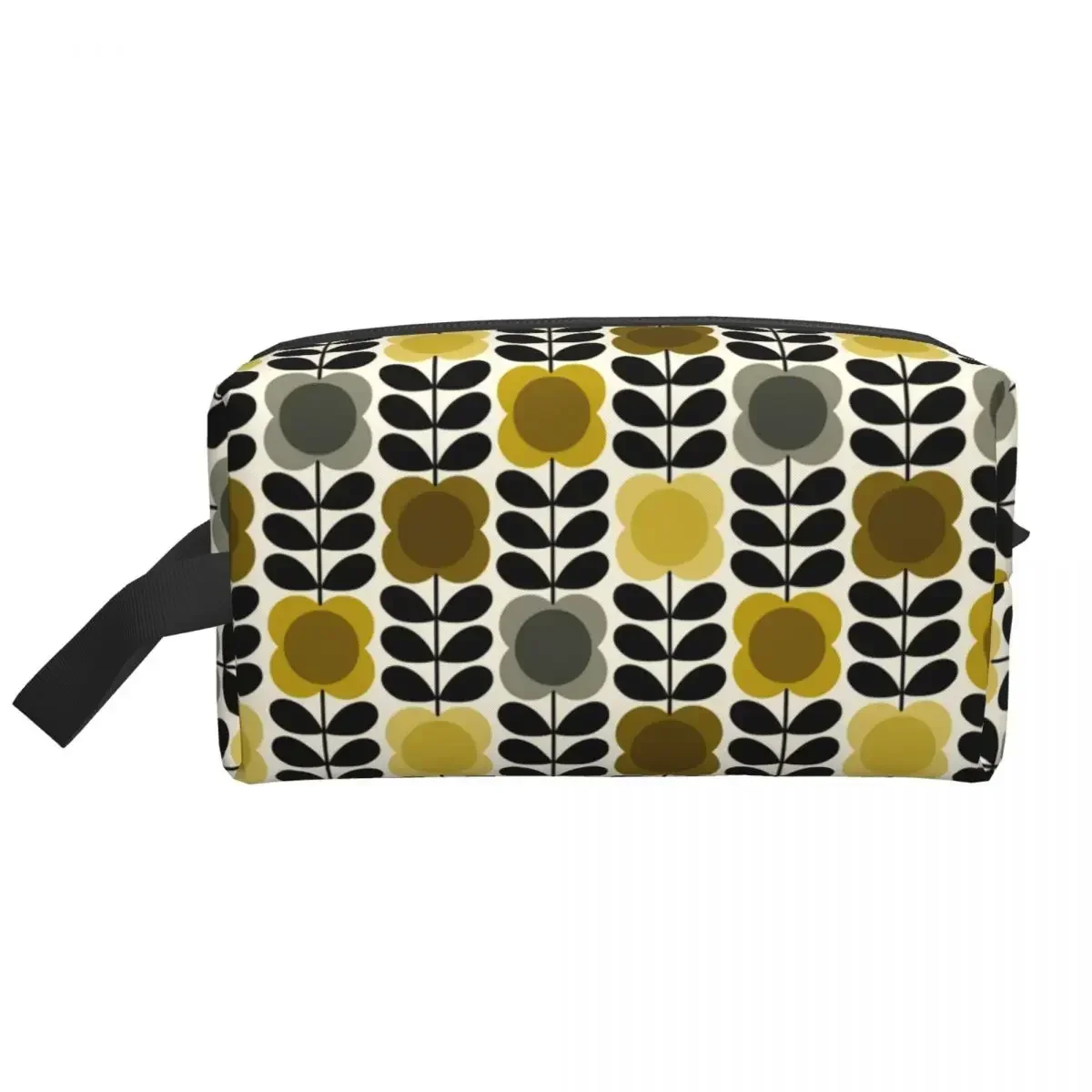 Orla Kiely Spot Flower Stem Yellow Grey Cosmetic Bag Women Large Capacity Makeup Case Beauty Storage Toiletry Bags