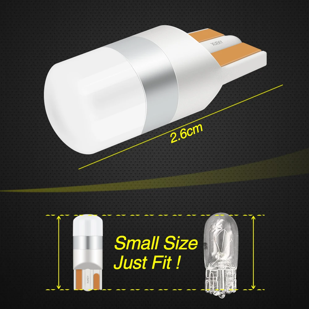 Xukey 2pcs T10 W5W 194 168 รถ LED Clearance ด้านข้างไฟ CANBUS ไม่มีข้อผิดพลาดภายในโดมแผนที่หาง Trunk โคมไฟ 3030 SMD 6000K สีขาว