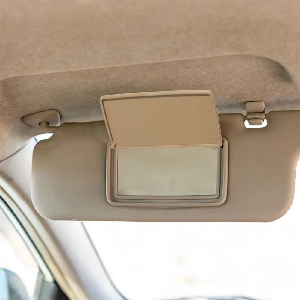 

2Pcs Sun Visor Vanity Mirror Covers Easy Install Flip Adjustable Sun Visor Cover Truck Car Inside Vehicle Mirror