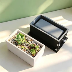 Large Size Concrete Planter Silicone Molds DIY Flowerpot Mold Rectangle Cement Succulents Plant Pot Clay Container Resin Mould