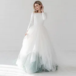 Elegant Bridal Skirt Mixed Colors Ruffle Soft Tulle Wedding Skirt with Long Train Puffy Women Party Prom Maxi Skirt Custom Made