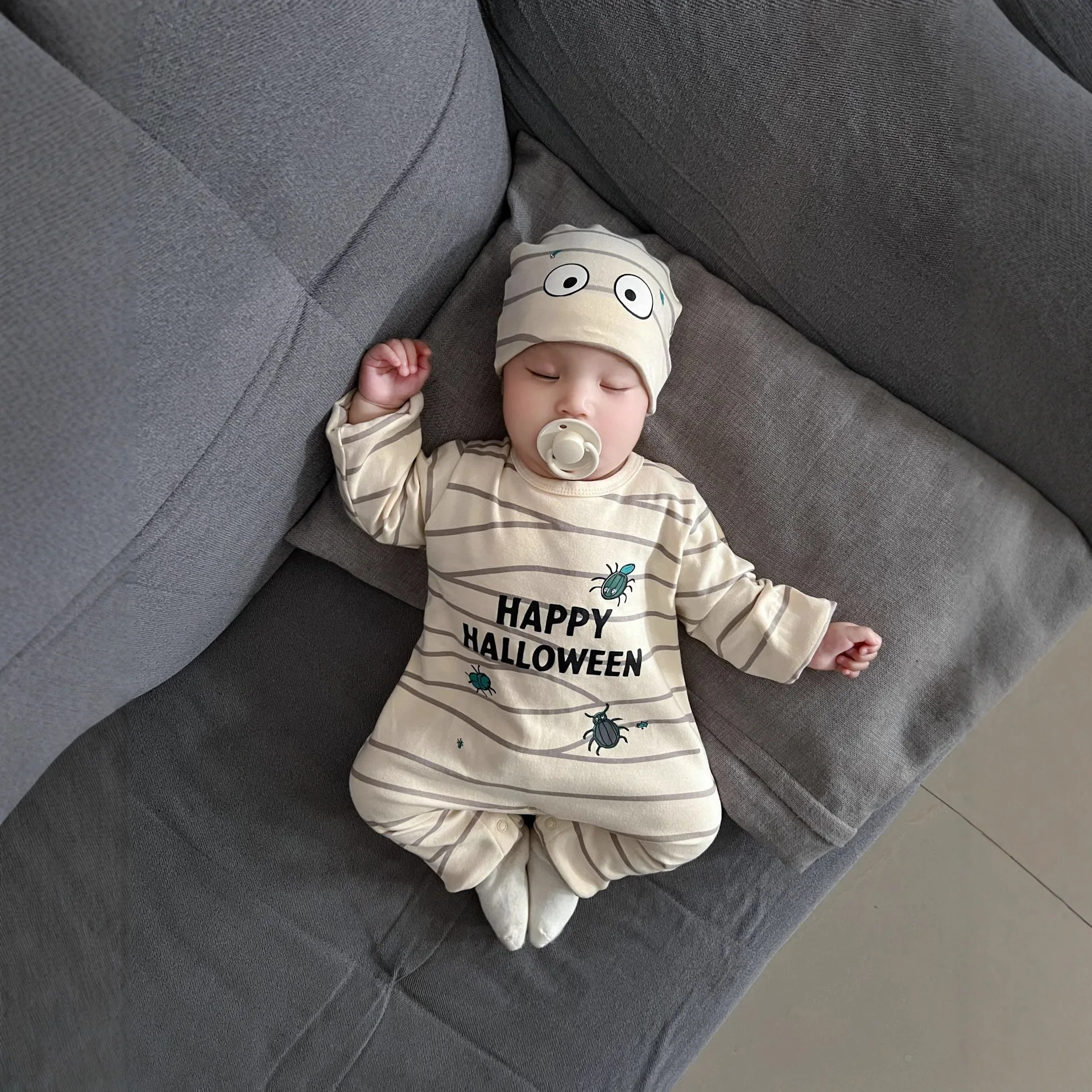 

Romper Long-sleeved Baby Onesie Halloween Children Bodysuit Autumn Korean Loose Casual Fashionable Comfortable Cute