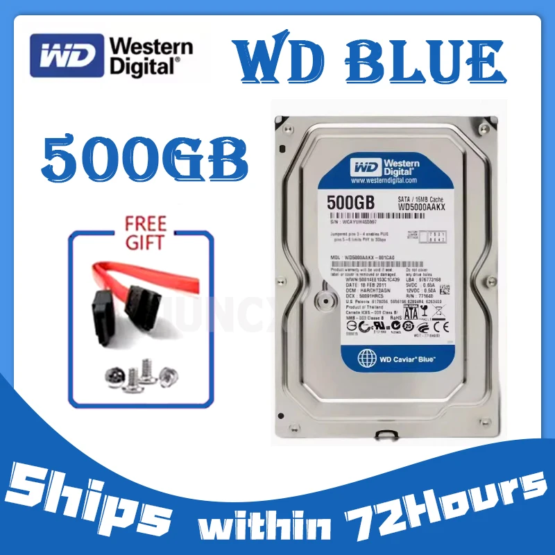 For WD5000AAKX Caviar WD Blue Internal 500GB SATA III 16M 7200 RPM 3.5