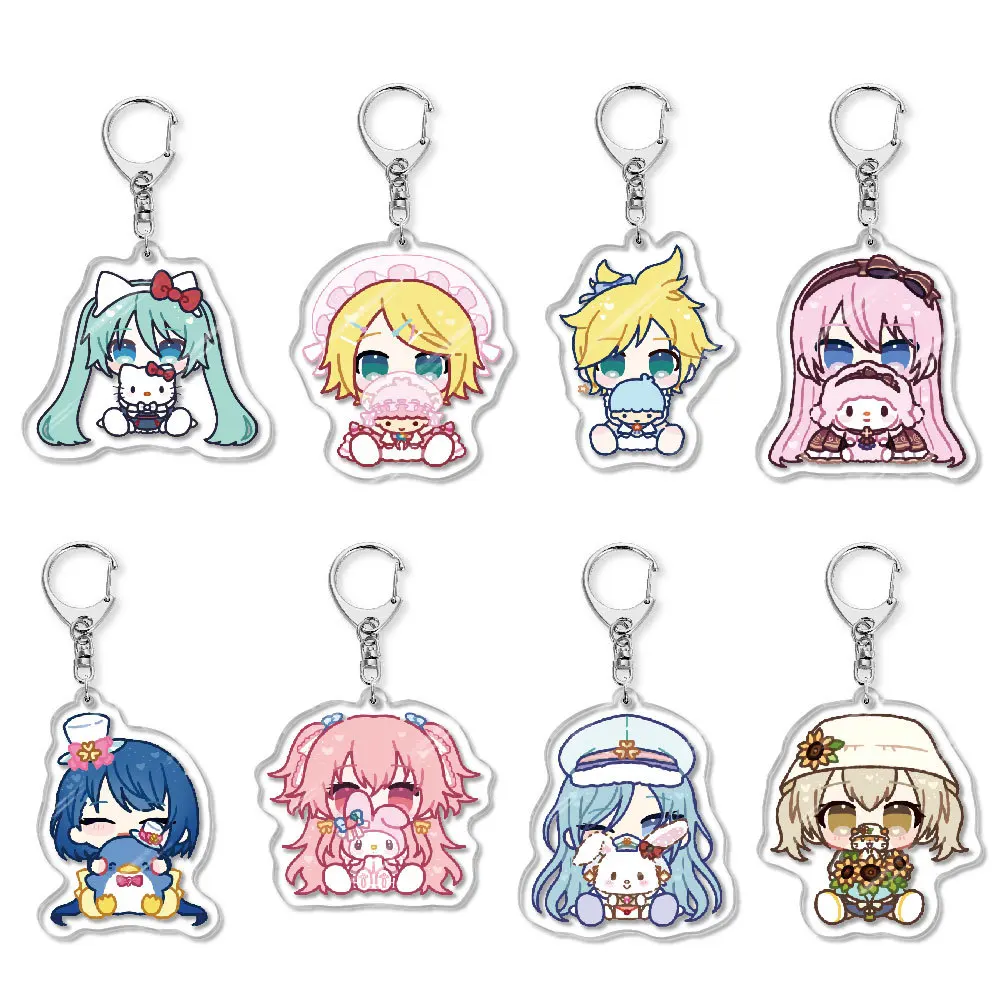 Project SEKAI Colorful Stage Hatsune Miku Game Character Acrylic Keychain Acrylic Stand Bag Pendant Desktop Decor Kingring Q Ver