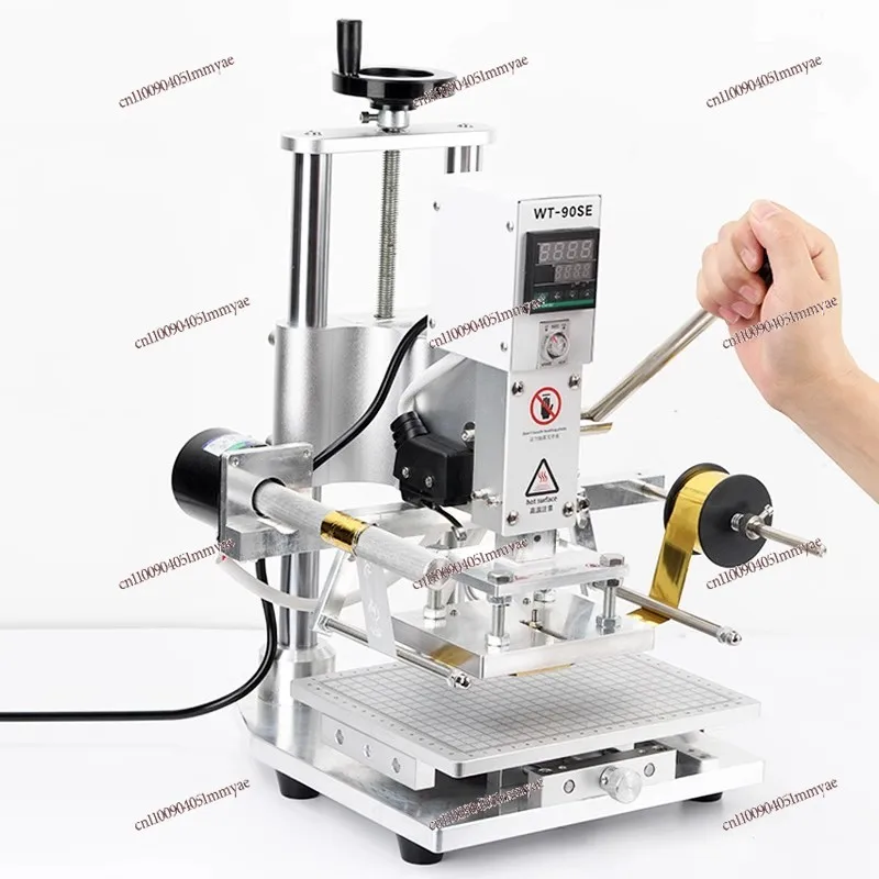 

FDesktop Small Automatic Roll Paper Hot Pressing PVC Film Leather Indentation Hot Stamping Flower Bronzing and Branding Machine