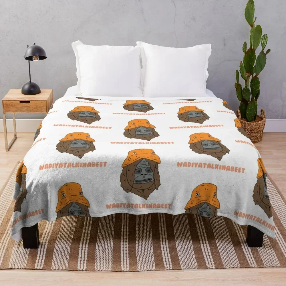 Sassy the sasquatch, wadiyatalkingabeet Throw Blanket Large Winter beds Blankets