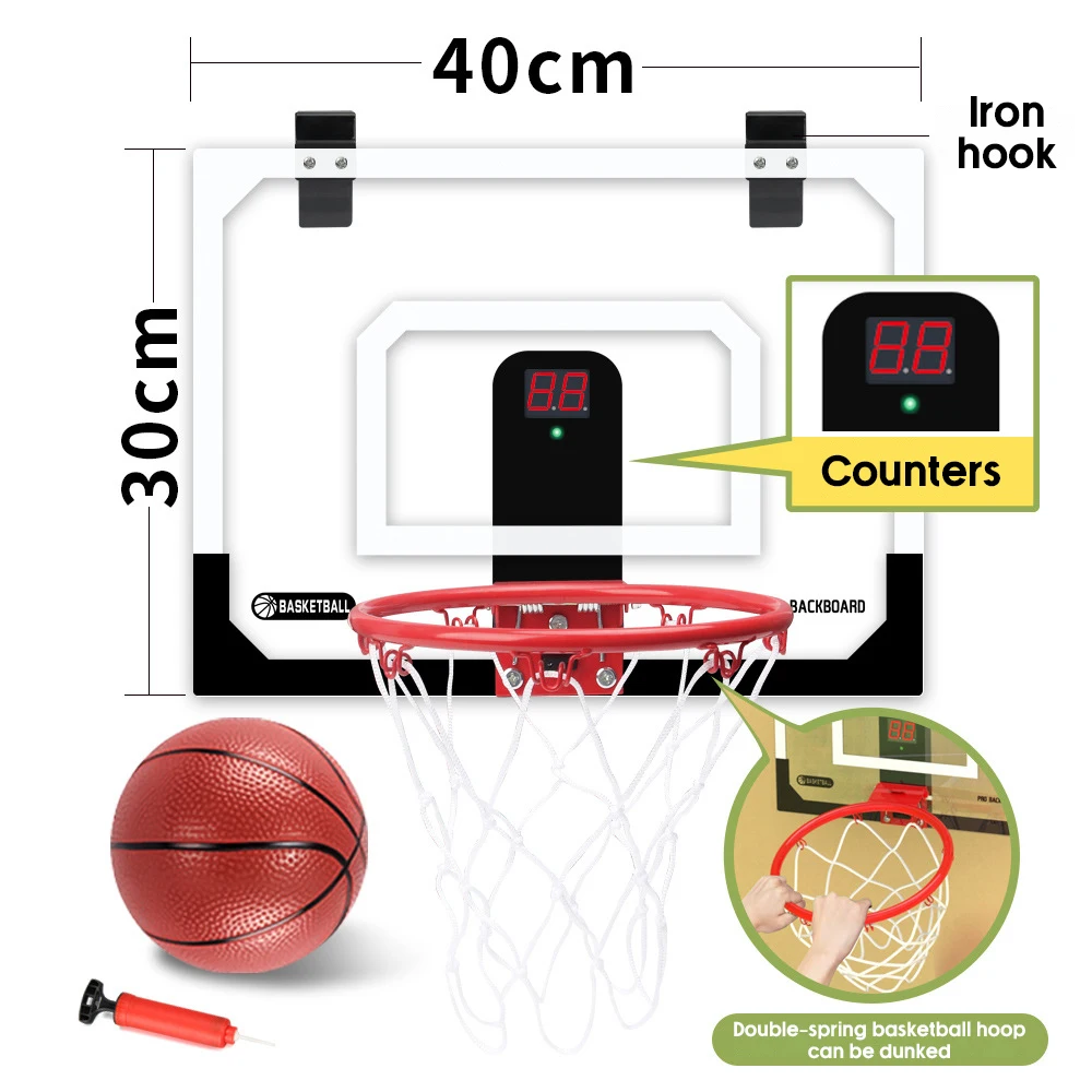 Kids Basketball Balls Toys Sports Toys Scoring for Boys Girls Wall Type Foldable Basketball Hoop Throw Outdoor Indoor Gifts