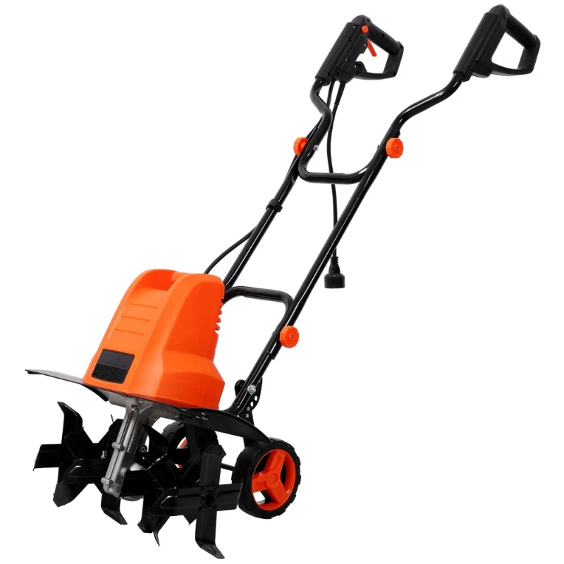 

Электрический культиватор 13,5 А, 120 В/60 Гц, мощный, с проводным питанием, регулируемые колеса, для сада, газона, двора, быстрая доставка со склада в США